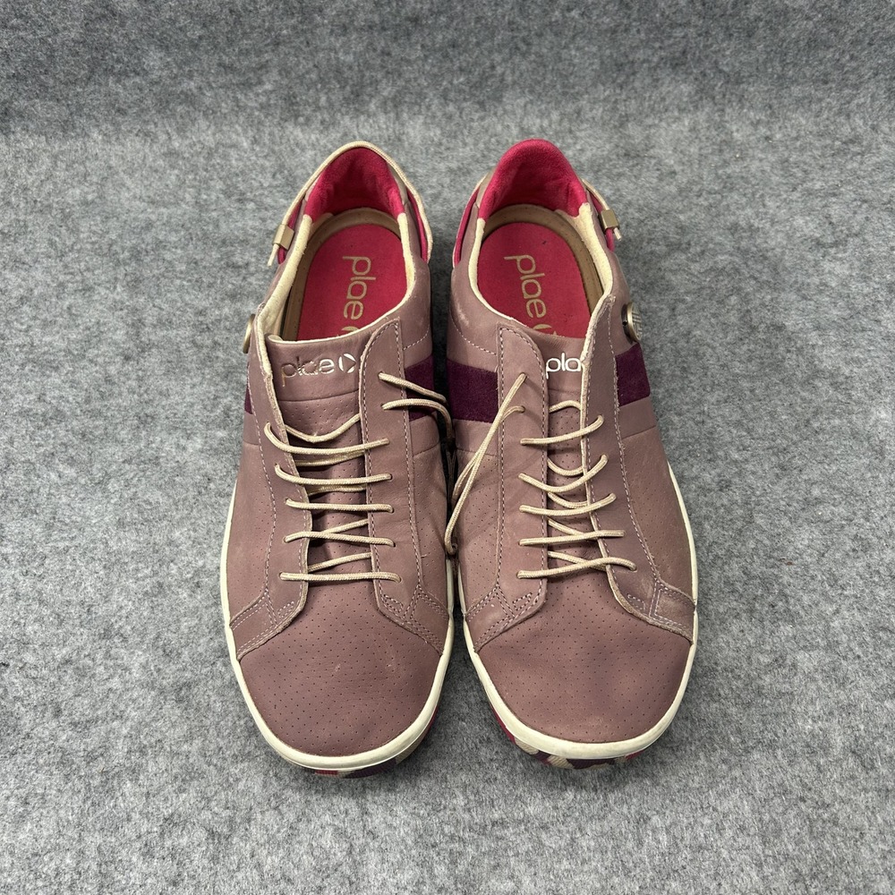 Plae Mulberry Sneakers 10.5W/9M Purple Leather Camo Sole 552010-550